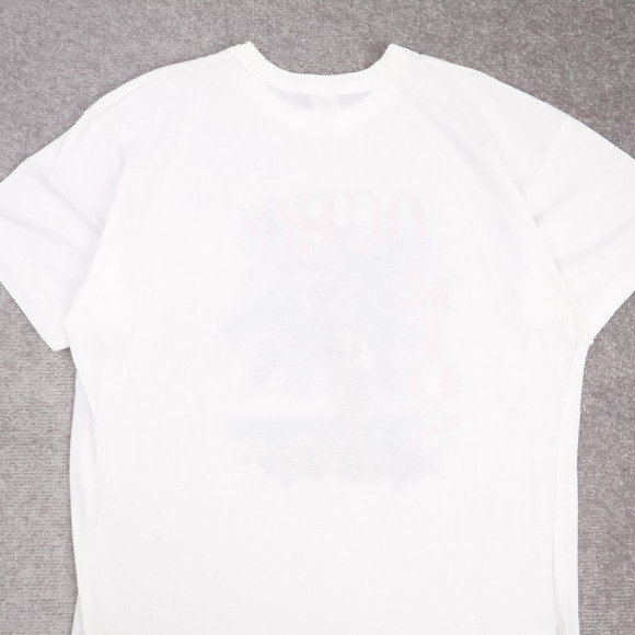 VTG 80s Ocho Rio Jamaica Beach Palm Tree 2XL White Short Sleeve T-Shirt - Picture 9 of 9